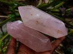 Polished Double Terminated Gemmy Rose Quartz Crystals x 6 From Madagascar - Toprock Gemstones and Minerals 