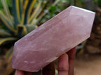 Polished Double Terminated Gemmy Rose Quartz Crystals x 6 From Madagascar - Toprock Gemstones and Minerals 
