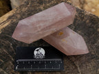 Polished Double Terminated Gemmy Rose Quartz Crystals x 6 From Madagascar - Toprock Gemstones and Minerals 