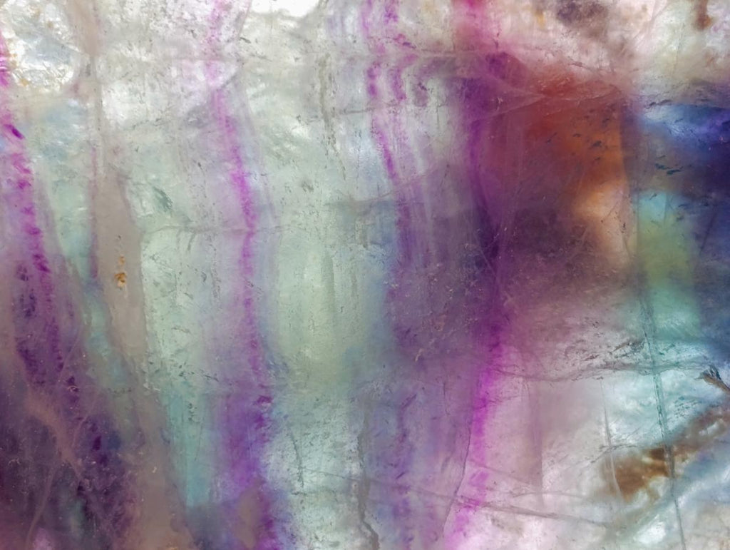 Polished Watermelon Fluorite Slices x 6 From Uis, Namibia - Toprock Gemstones and Minerals 