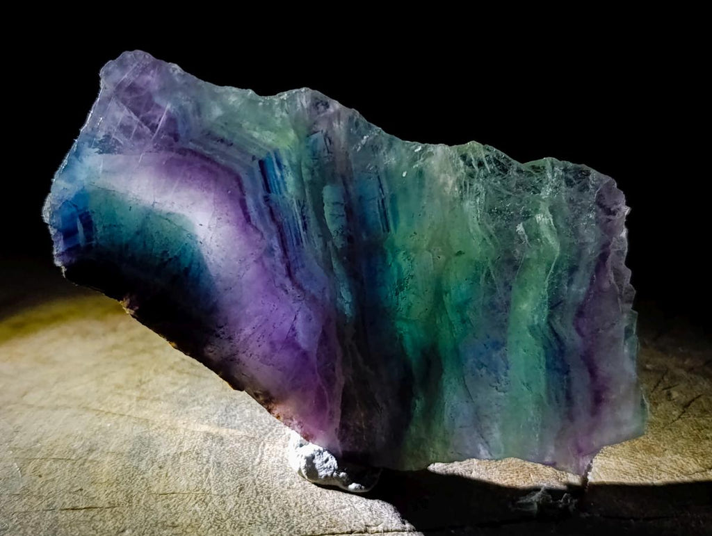 Polished Watermelon Fluorite Slices x 6 From Uis, Namibia - Toprock Gemstones and Minerals 