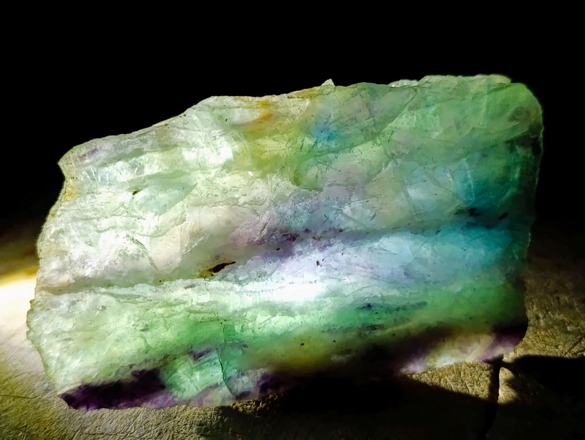 Polished Watermelon Fluorite Slices x 6 From Uis, Namibia - Toprock Gemstones and Minerals 