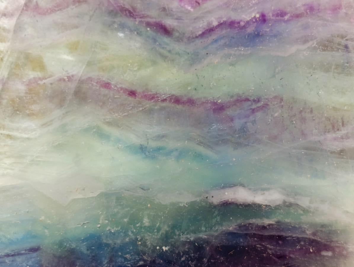 Polished Watermelon Fluorite Slices x 6 From Uis, Namibia - Toprock Gemstones and Minerals 