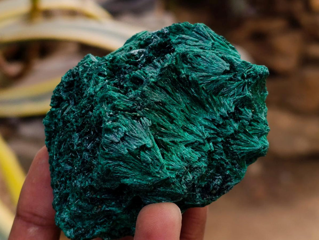 Natural Silky Malachite Specimens x 6 From Kasompe, Congo - Toprock Gemstones and Minerals 