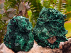 Natural Silky Malachite Specimens x 6 From Kasompe, Congo - Toprock Gemstones and Minerals 