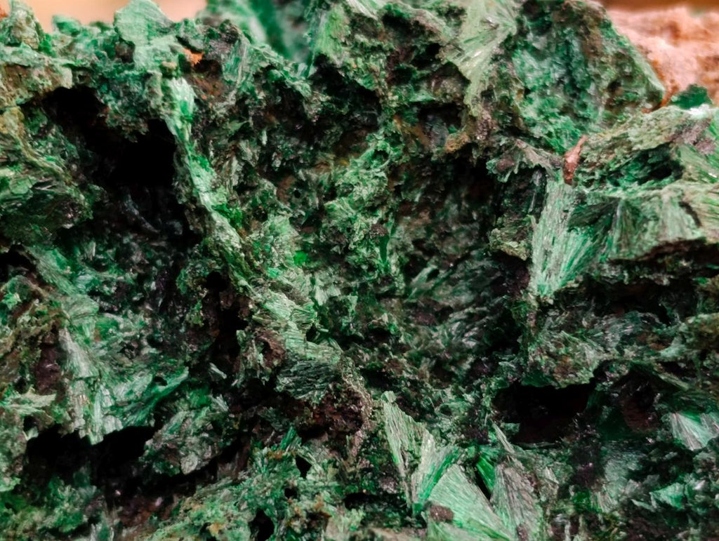 Natural Silky Malachite Specimens x 6 From Kasompe, Congo - Toprock Gemstones and Minerals 