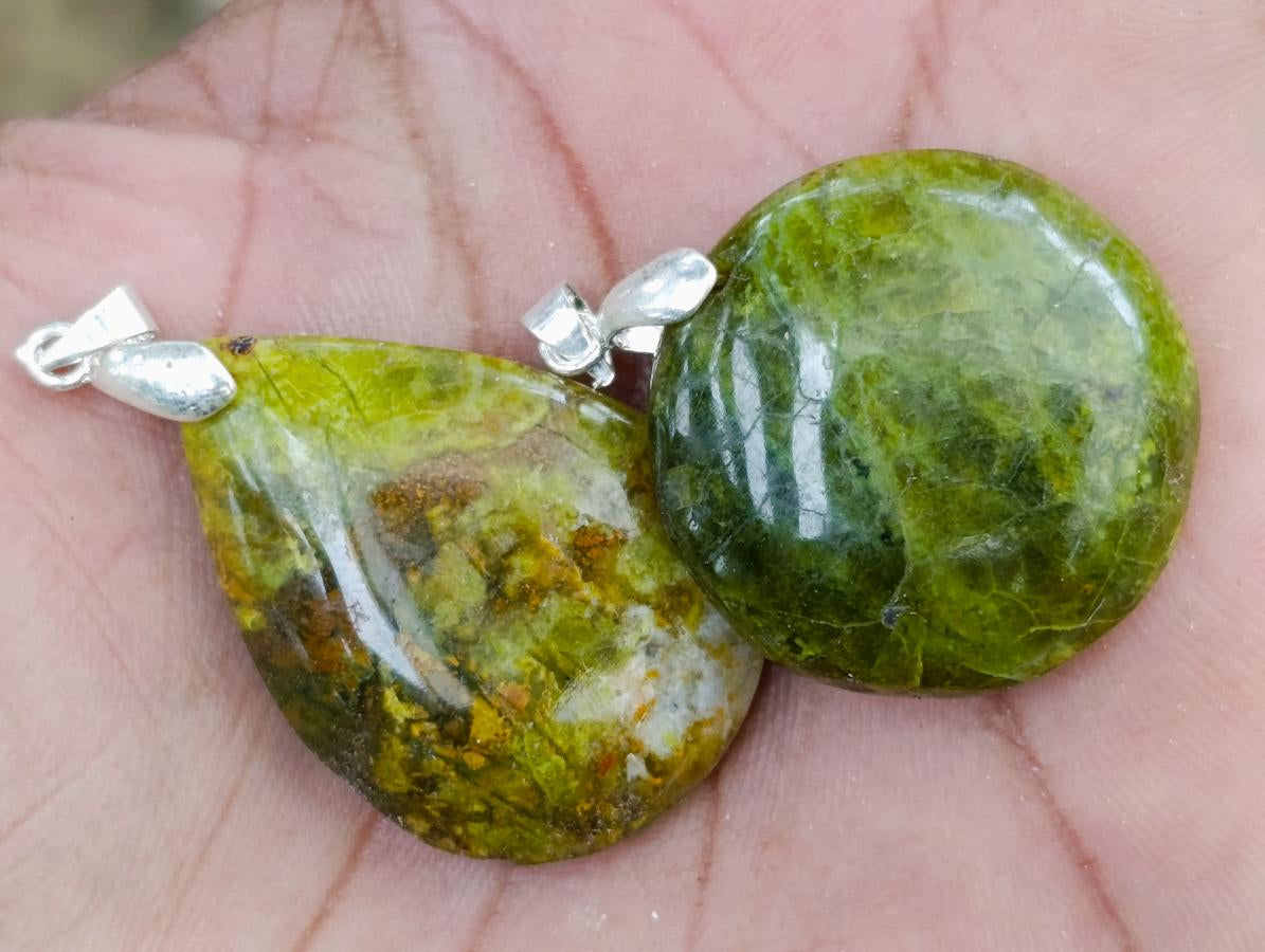 Polished Mixed Mineral Pendants x 20 From Madagascar - Toprock Gemstones and Minerals 