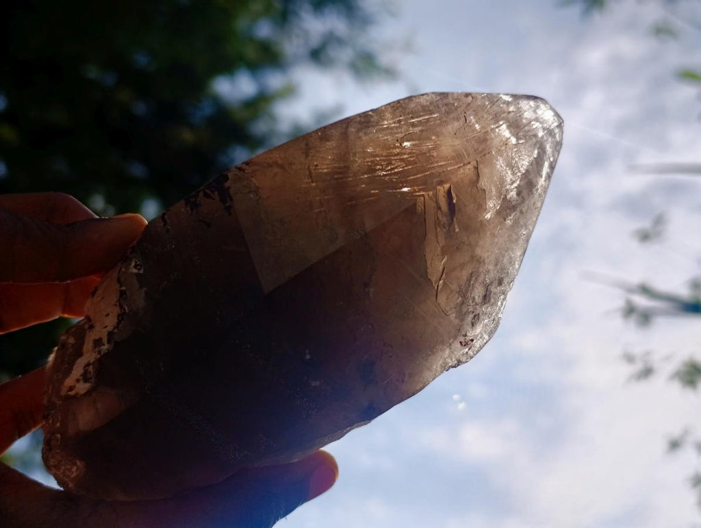 Natural Large Smokey Quartz Crystals x 2 From Mulanje, Malawi - Toprock Gemstones and Minerals 