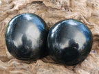 Polished Black Basalt Galets x 26 From Madagascar - Toprock Gemstones and Minerals 