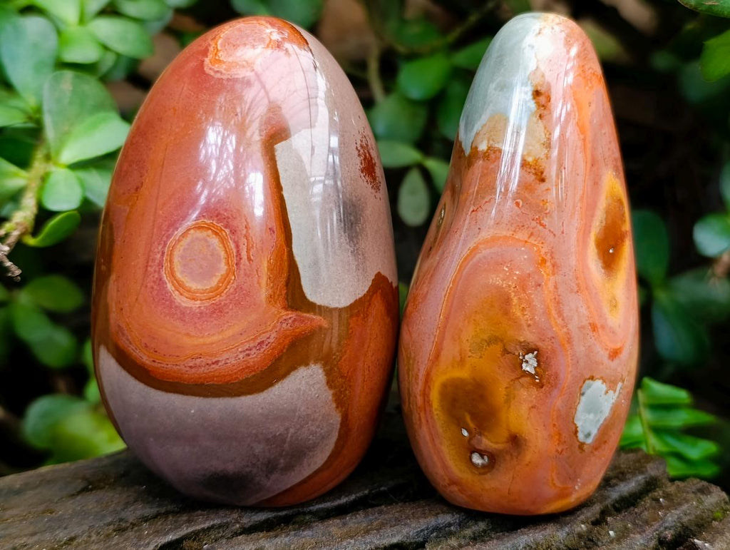 Polished Polychrome Jasper Standing Free Forms x 4 From NW Coast, Madagascar - Toprock Gemstones and Minerals 