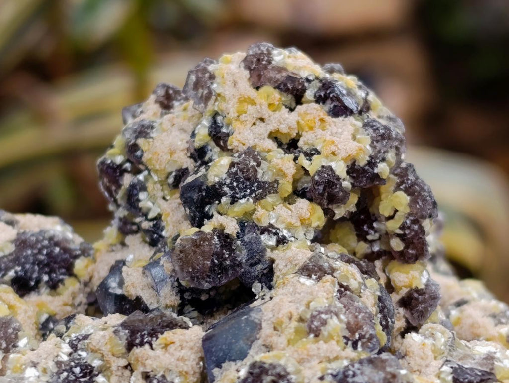 Natural Smokey Fluorite with Yellow Muscovite Mica Specimens x 2 From Erongo, Namibia - Toprock Gemstones and Minerals 