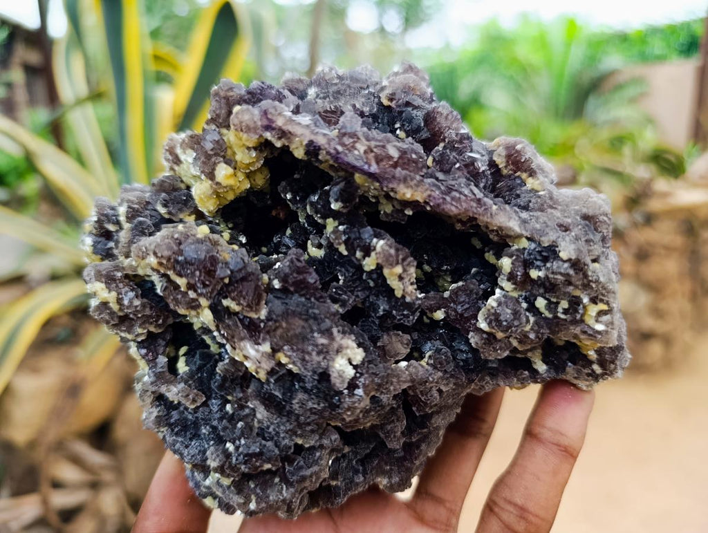 Natural Smokey Fluorite with Yellow Muscovite Mica Specimens x 2 From Erongo, Namibia - Toprock Gemstones and Minerals 