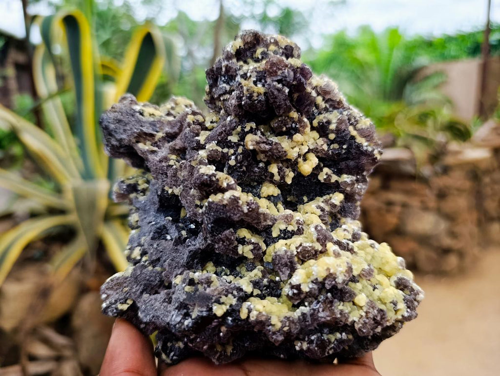 Natural Smokey Fluorite with Yellow Muscovite Mica Specimens x 2 From Erongo, Namibia - Toprock Gemstones and Minerals 