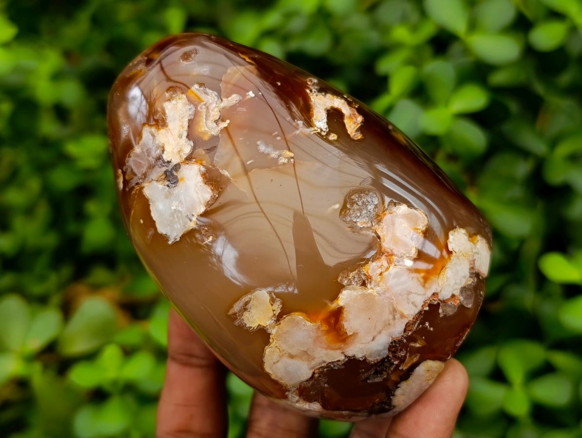 Polished Flower Agate Standing Free Forms x 3 From Antsahalova, Madagascar - Toprock Gemstones and Minerals 