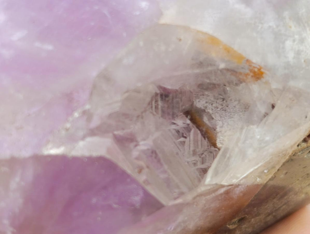 Polished Chevron Amethyst Crystals x 2 From Madagascar - Toprock Gemstones and Minerals 