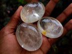 Polished Clear Quartz Crystal Galets x 24 From Madagascar - Toprock Gemstones and Minerals 