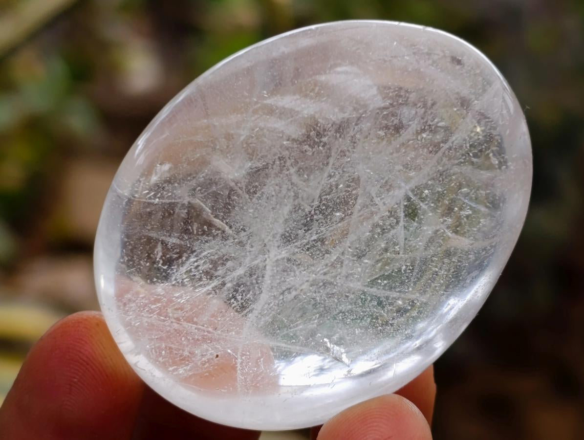 Polished Clear Quartz Crystal Galets x 24 From Madagascar - Toprock Gemstones and Minerals 
