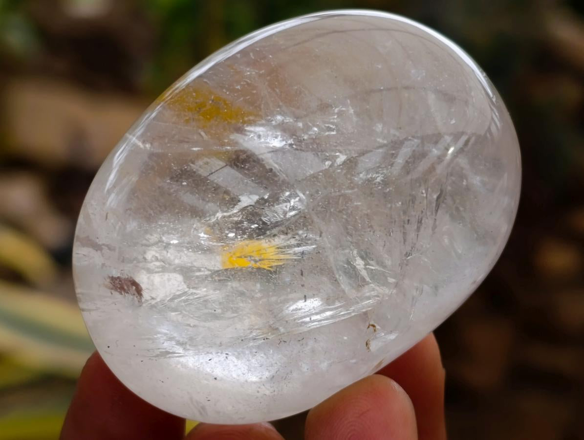 Polished Clear Quartz Crystal Galets x 24 From Madagascar - Toprock Gemstones and Minerals 