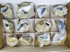 Natural Blue Lace Agate Geode Specimens x 12 From Nsanje, Malawi - Toprock Gemstones and Minerals 