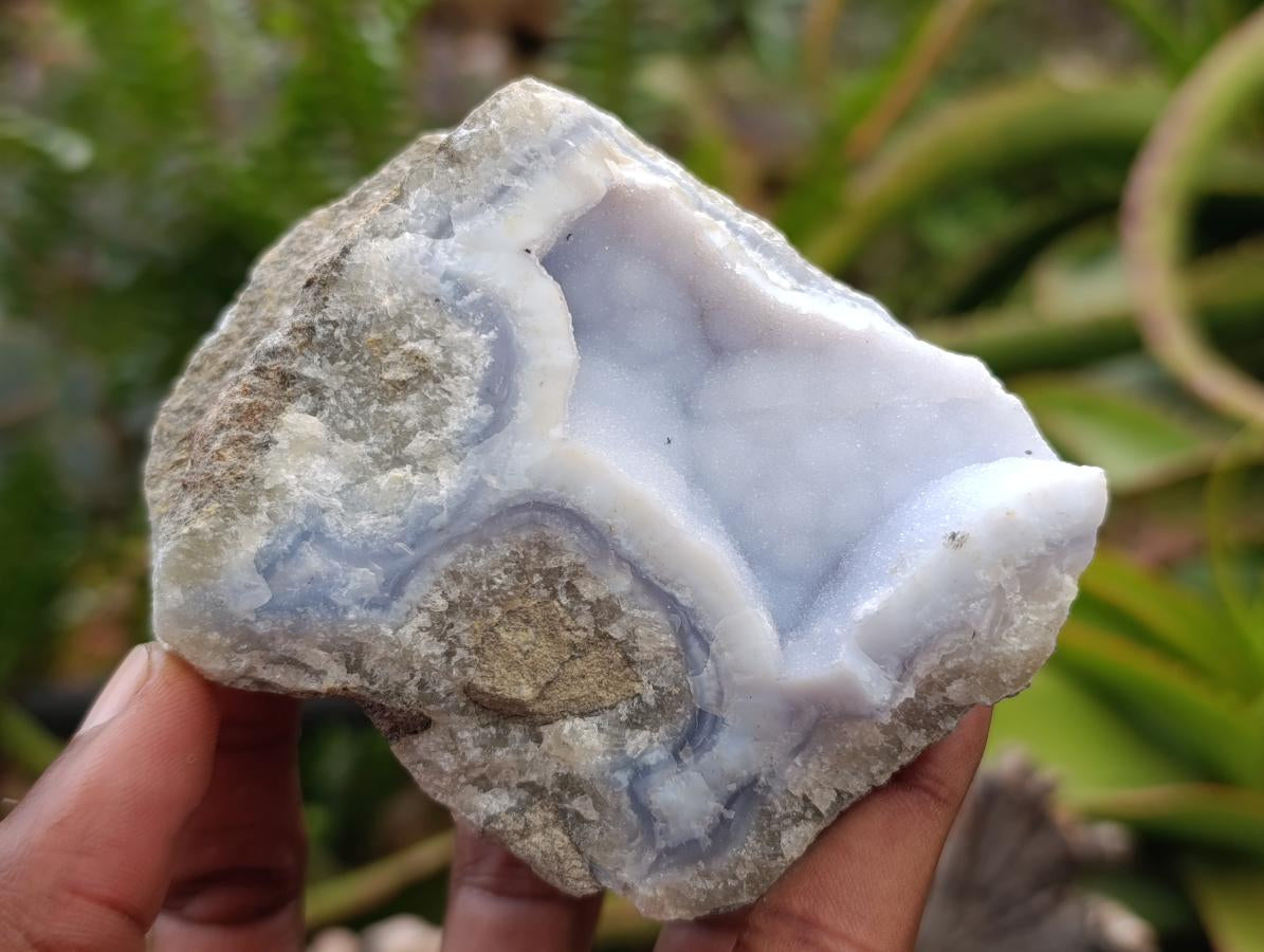 Natural Blue Lace Agate Geode Specimens x 12 From Nsanje, Malawi - Toprock Gemstones and Minerals 