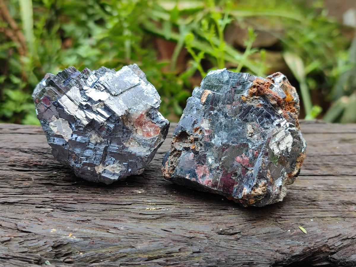 Natural Bright Silver Lead Galena Cobbed Specimens x 6 From Kaokoveld, Namibia - Toprock Gemstones and Minerals 