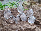 Polished Rock Crystal Pendants x 12 From Amoron’i Mania, Madagascar - Toprock Gemstones and Minerals 
