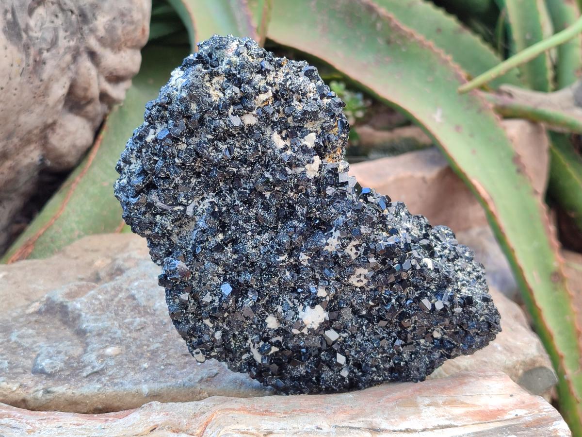 Natural Schorl Black Tourmaline with Feldspar Specimens x 2 From Erongo, Namibia - Toprock Gemstones and Minerals 
