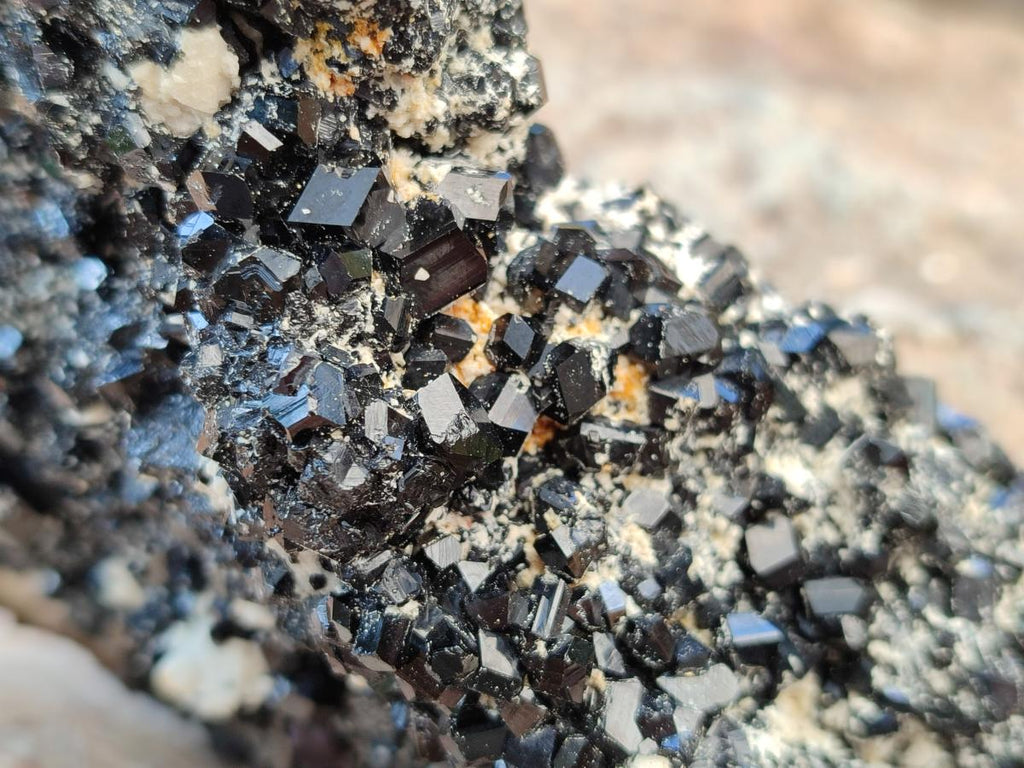 Natural Schorl Black Tourmaline with Feldspar Specimens x 2 From Erongo, Namibia - Toprock Gemstones and Minerals 