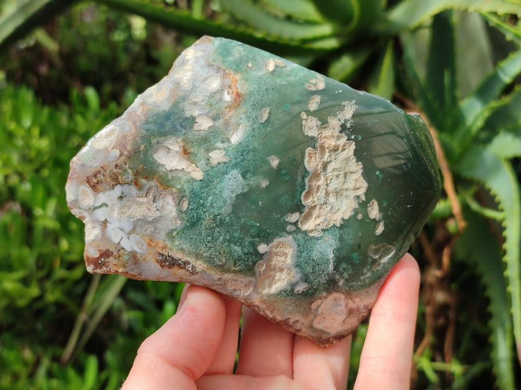 Polished On One Side Mtorolite Chrysoprase Plates x 3 From Mutorashanga, Zimbabwe - Toprock Gemstones and Minerals 