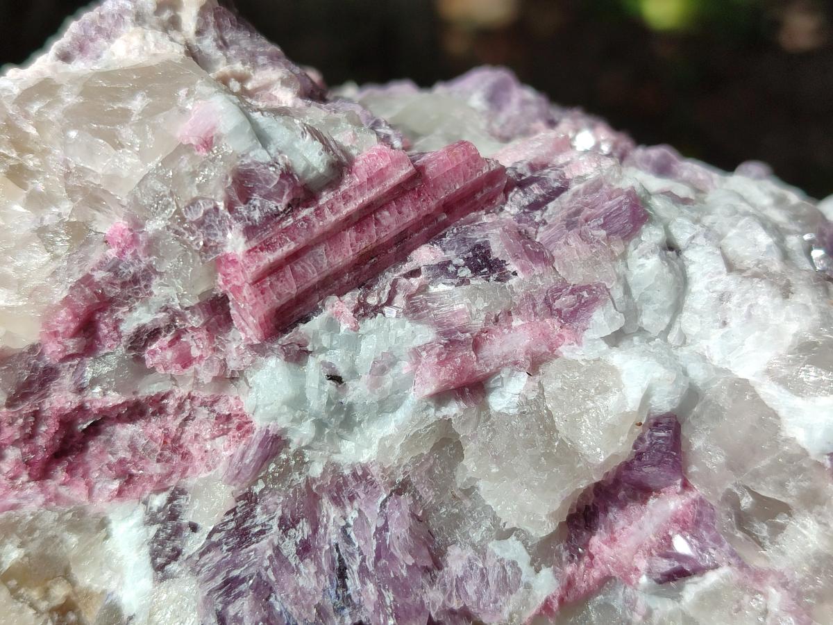 Natural Pink Rubellite Tourmaline Specimens x 3 From Karibib, Namibia - Toprock Gemstones and Minerals 