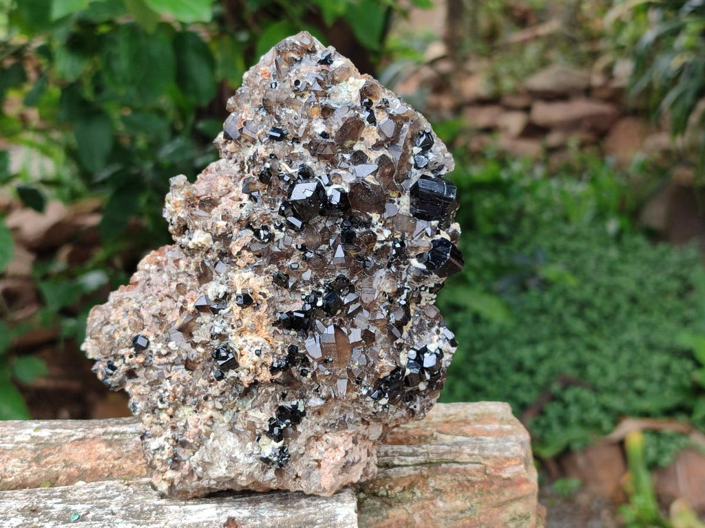 Natural Schorl Black Tourmaline with Associated Minerals x 2 From Erongo, Namibia - Toprock Gemstones and Minerals 