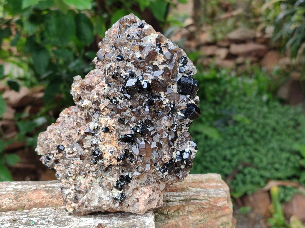 Natural Schorl Black Tourmaline with Associated Minerals x 2 From Erongo, Namibia - Toprock Gemstones and Minerals 