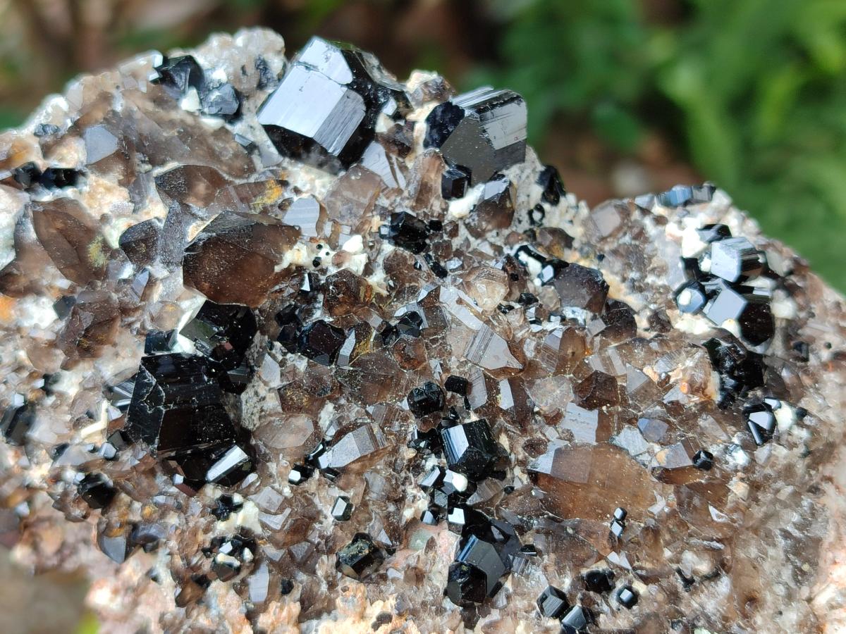 Natural Schorl Black Tourmaline with Associated Minerals x 2 From Erongo, Namibia - Toprock Gemstones and Minerals 