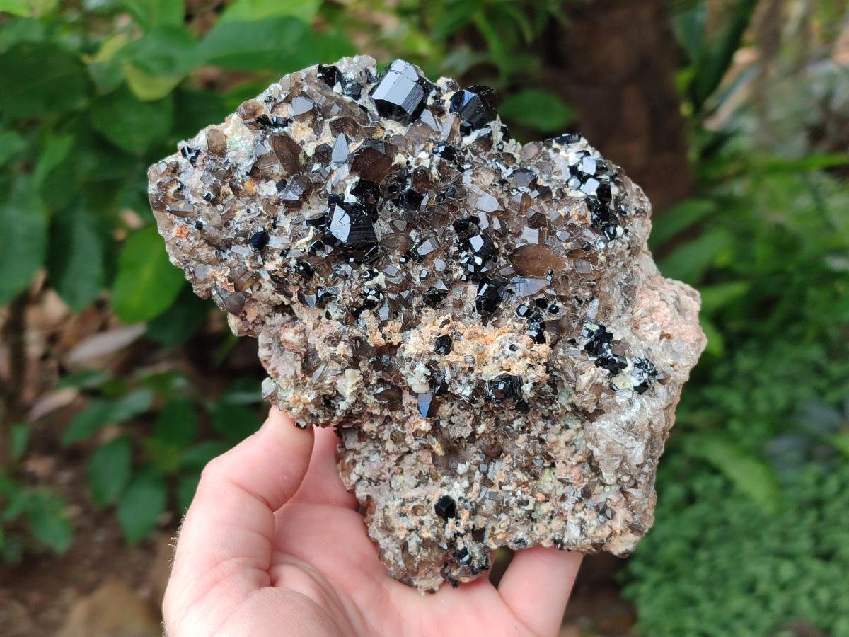 Natural Schorl Black Tourmaline with Associated Minerals x 2 From Erongo, Namibia - Toprock Gemstones and Minerals 