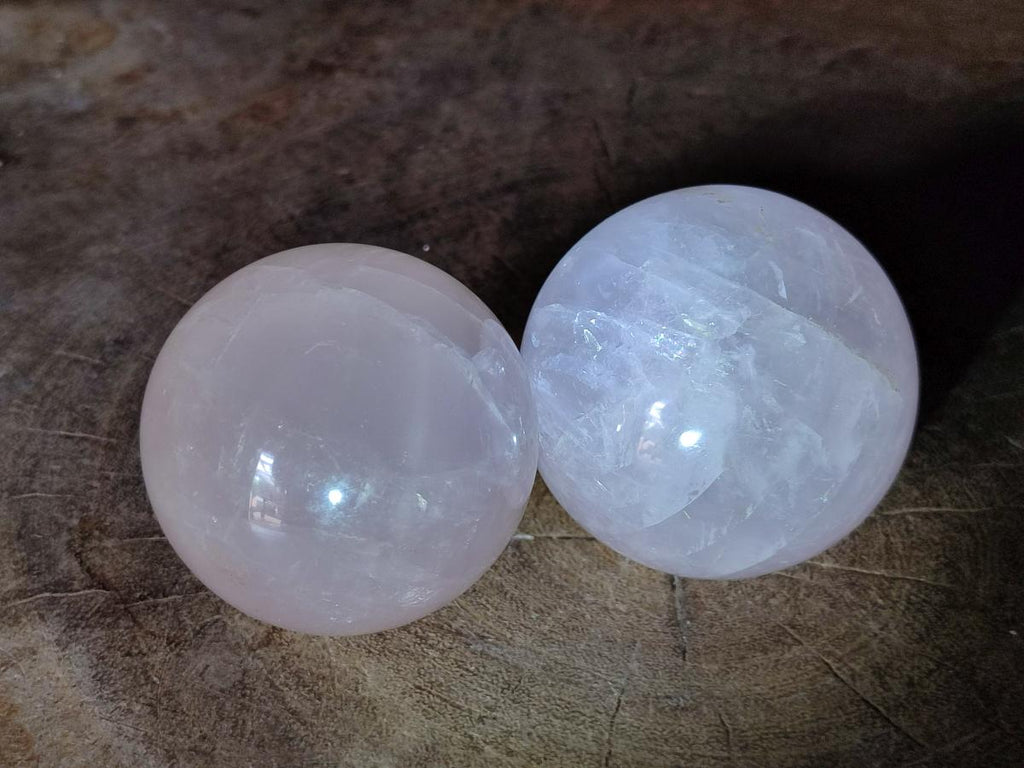 Polished Gemmy Star Rose Quartz Spheres x 7 From Madagascar - Toprock Gemstones and Minerals 