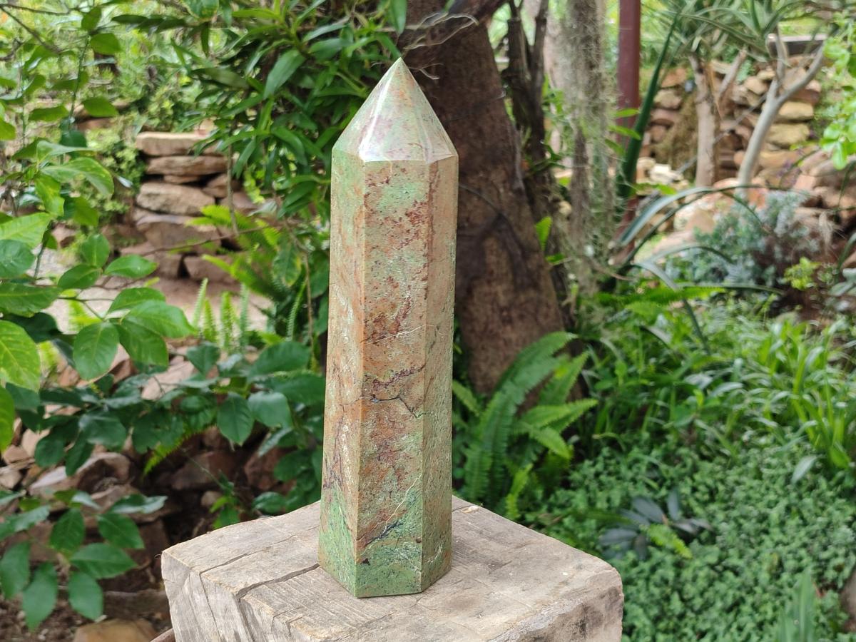 Polished Large Green Chrysoprase Crystal x 1 From Ambatondrazaka, Madagascar - Toprock Gemstones and Minerals 