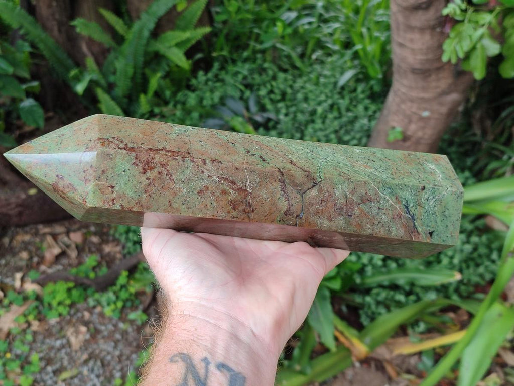 Polished Large Green Chrysoprase Crystal x 1 From Ambatondrazaka, Madagascar - Toprock Gemstones and Minerals 