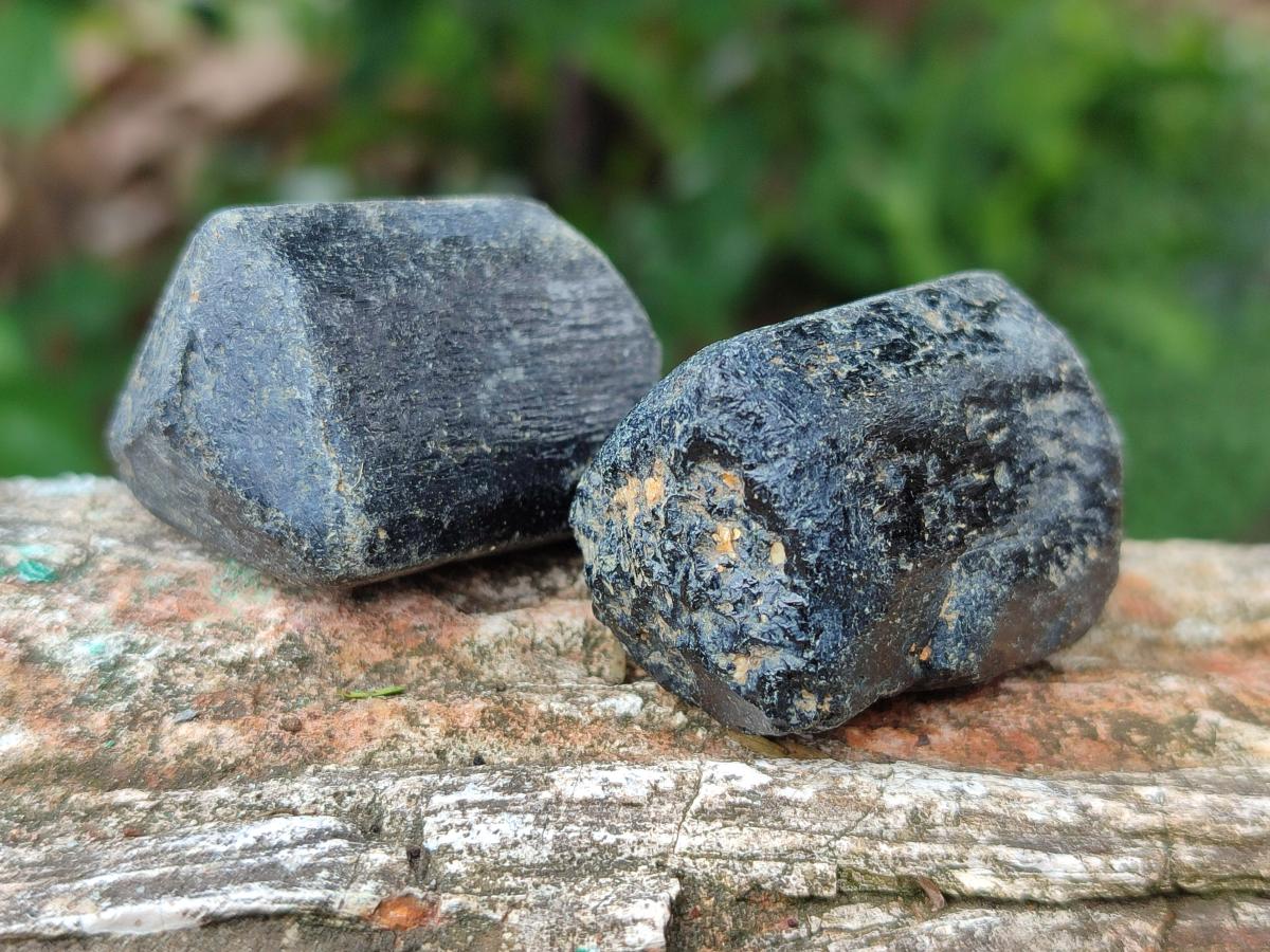 Natural Alluvial Schorl Black Tourmaline Crystals x 35 From Zimbabwe - Toprock Gemstones and Minerals 