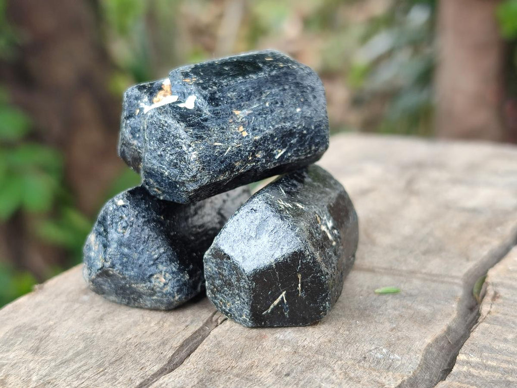 Natural Alluvial Schorl Black Tourmaline Crystals x 35 From Zimbabwe - Toprock Gemstones and Minerals 