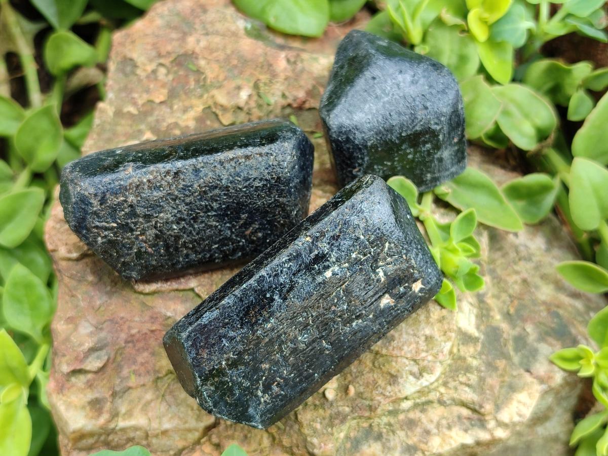 Natural Alluvial Schorl Black Tourmaline Crystals x 35 From Zimbabwe - Toprock Gemstones and Minerals 