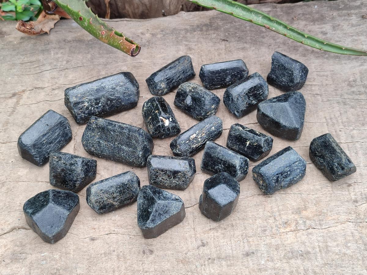 Natural Alluvial Schorl Black Tourmaline Crystals x 35 From Zimbabwe - Toprock Gemstones and Minerals 