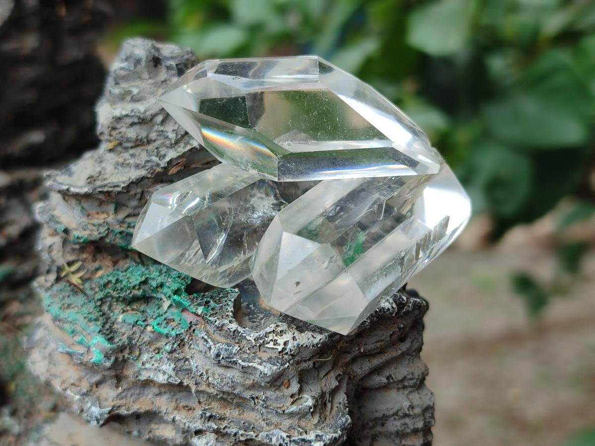 Polished Clear Quartz Crystal Double Terminated x 24 From Madagascar - Toprock Gemstones and Minerals 
