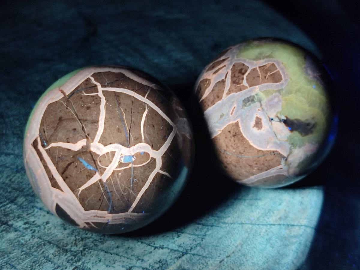 Polished Septerye Spheres x 4 From Mahajanga, Madagascar - Toprock Gemstones and Minerals 