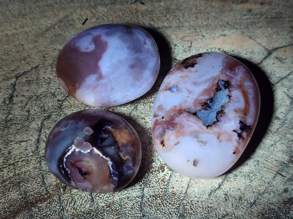 Polished Flower Agate Palm Stones x 12 From Antsahalova, Madagascar - Toprock Gemstones and Minerals 