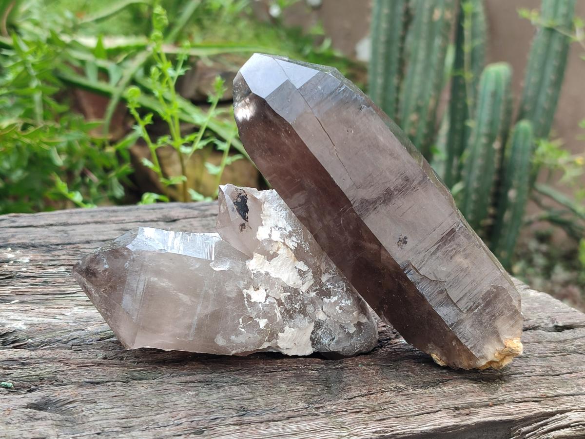 Natural Smokey Quartz Crystals x 6 From Zomba Plateau, Malawi - Toprock Gemstones and Minerals 