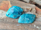 Polished Blue Apatite Pendants Free Forms x 20 From Betroka, Madagascar - Toprock Gemstones and Minerals 