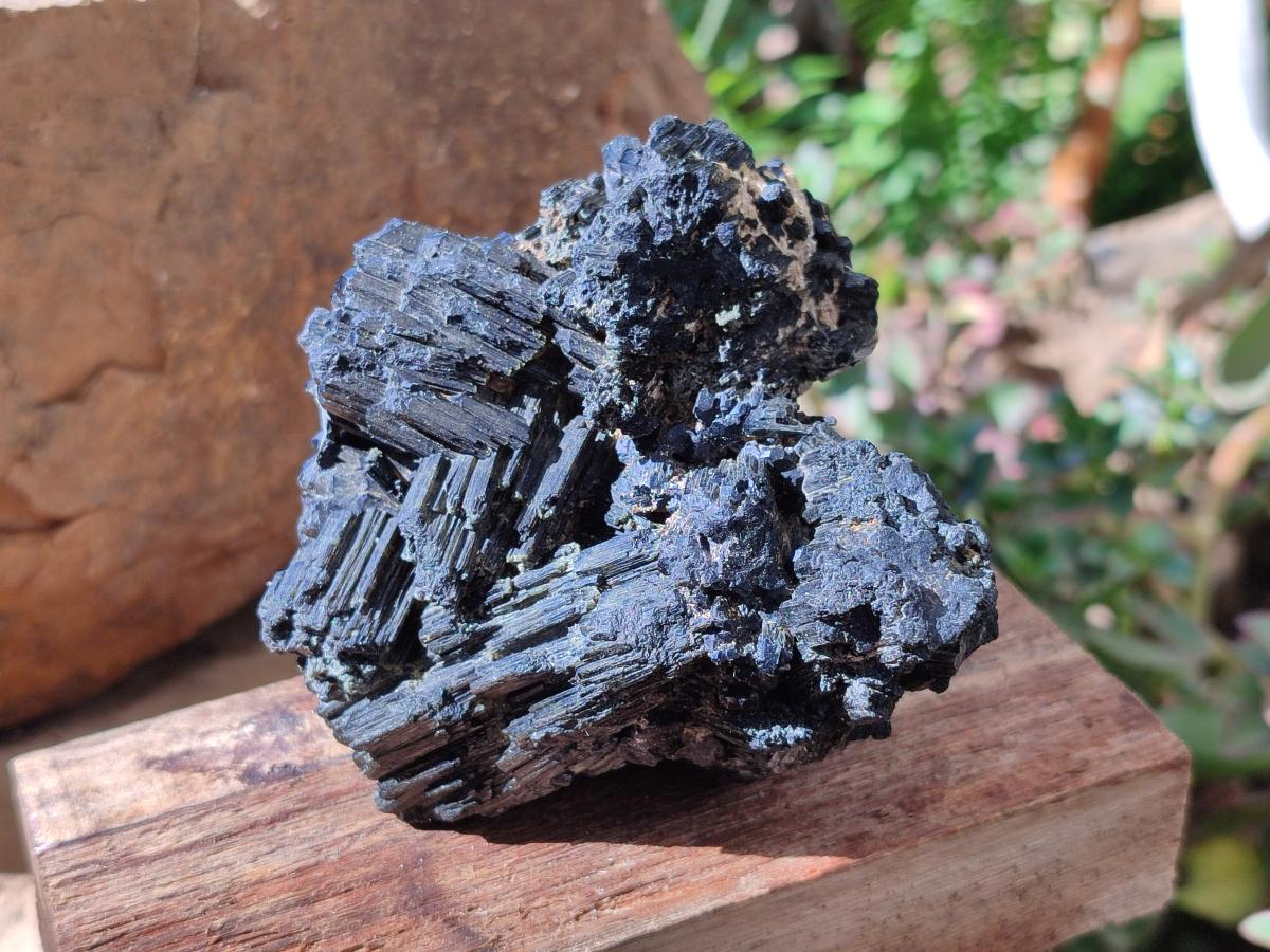 Natural Schorl Black Tourmaline Specimens x 2 From Erongo, Namibia - Toprock Gemstones and Minerals 