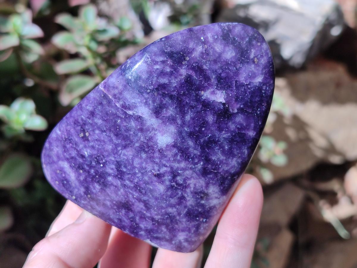 Polished Lepidolite Standing Free Forms x 4 From Zimbabwe - Toprock Gemstones and Minerals 