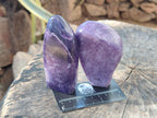 Polished Lepidolite Standing Free Forms x 4 From Zimbabwe - Toprock Gemstones and Minerals 