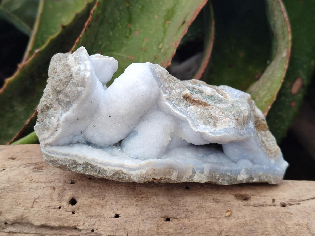 Natural Blue Lace Agate Geode Specimens x 4 From Nsanje, Malawi - Toprock Gemstones and Minerals 